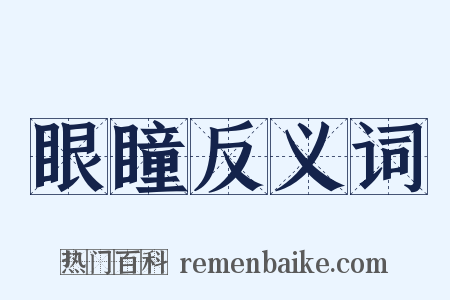 眼瞳反义词是什么意思的图片